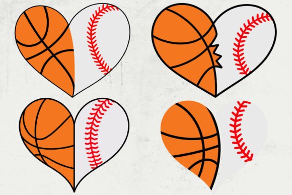 Basketball & Baseball Half Heart SVG Review