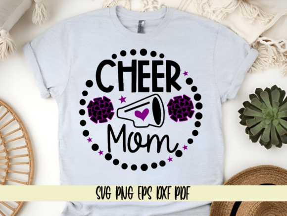 Cheer Mom with Megaphone and Pom Poms: A Stitch Test