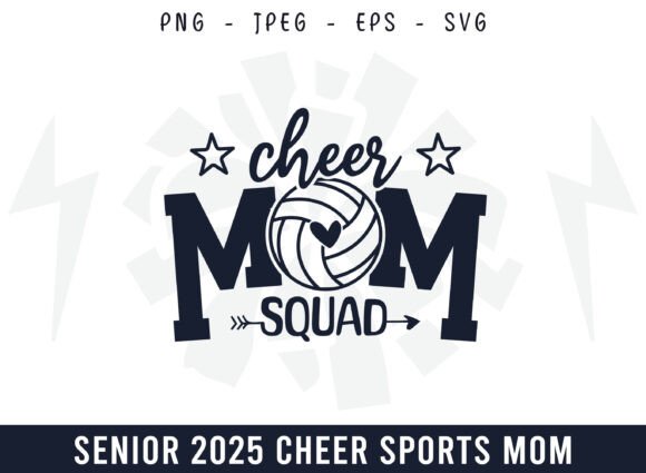 Proud Cheer Volleyball Mom Squad Design Review
