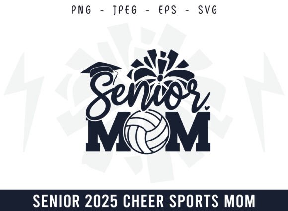 Proud Senior Cheer Volleyball Mom Design Review