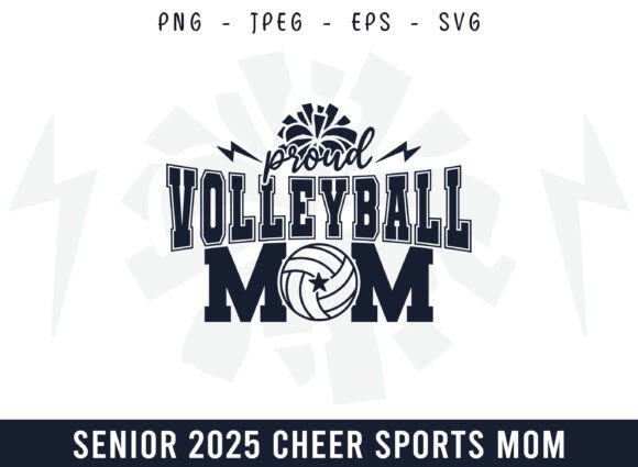 Senior 2025 Proud Volleyball Mom Design Review