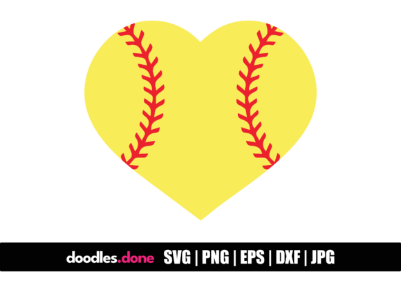 Softball & Baseball Heart SVG: A Stitch Test